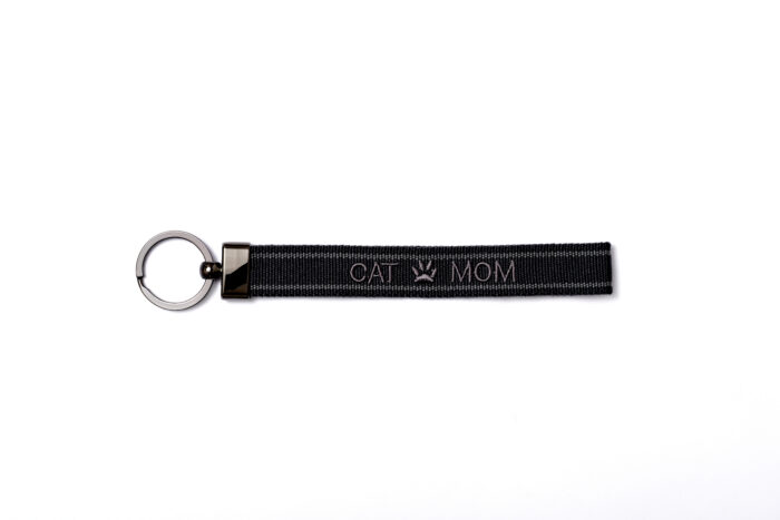Portachiavi con anello Cat Mom Black