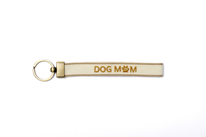 Portachiavi con anello Dog Mom Gold